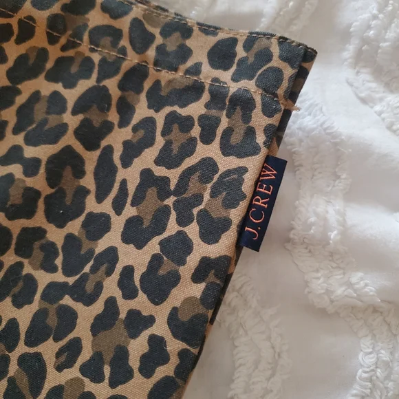 J Crew Canvas Leopard Tote - Picture 2 of 4